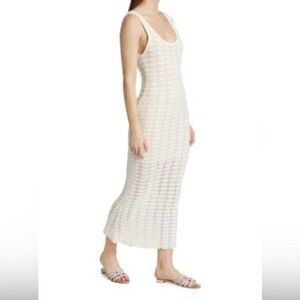 NWT Melrose with Love off-White Crotchet Maci Dress Size Medium
